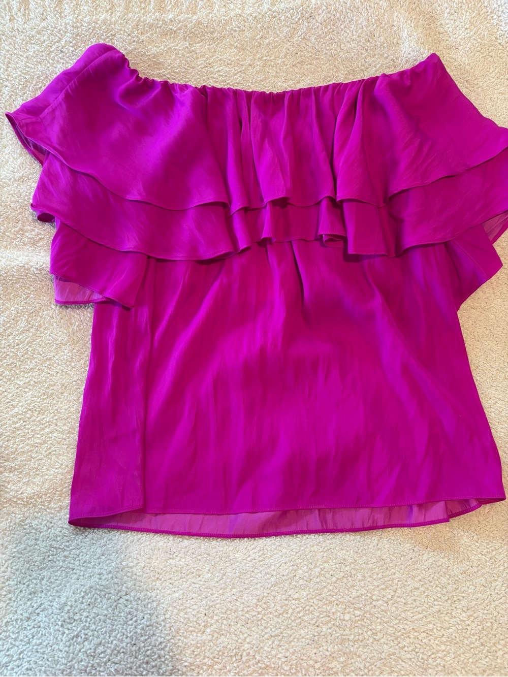Lilly Pulitzer Off-Shoulder Ruffle Top - Magenta